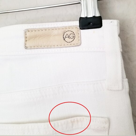 Ag Adriano Goldschmied The Isabelle High-Rise Straight Crop Jean Slit 27 White - Picture 16 of 16